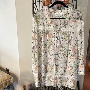 LA BELLUM BY HILLARY SCOTT FLORAL TUNIC SIZE 1X